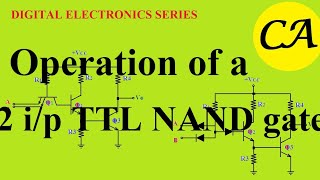 Operation of a two input TTL NAND gate [upl. by Lliw]