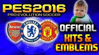 PES 2016  OFFICIAL KITS AND BADGES TUTORIAL [upl. by Cosenza]