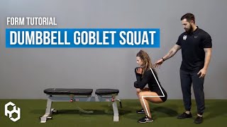 How to Perform Dumbbell Goblet Squat [upl. by Adniral]