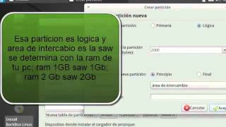 como crear una particion en el disco duro en linux canaima MUY FACIL [upl. by Seilenna]