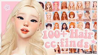 100 Hair CC FINDS┊Los Sims 4 Contenido Personalizado Haul┊Sims 4 Maxis Match hair 🌟 FREE DOWNLOAD [upl. by Spillar]