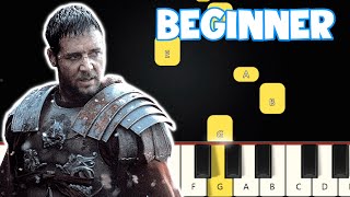 Now We Are Free  Gladiator  Beginner Piano Tutorial  Easy Piano [upl. by Ahseenat]