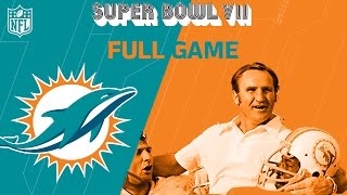 Super Bowl VII Dolphins Complete Perfect Season  Dolphins vs Redskins  NFL Full Game [upl. by Bortz]