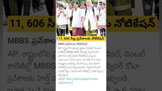 MBBS BDS Admission Notification in AP [upl. by Eirrol]