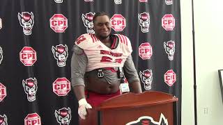 NC State RG Timothy McKay before Clemson game [upl. by Winfred]