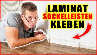 LAMINAT SOCKELLEISTEN VERLEGEN  Sägen Kleben amp Silikonieren  Home Build Solution [upl. by Nigel702]