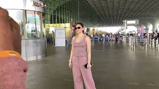 Shefali Jariwala Flying From Mumbai Snapped at Airport  Bollywood News [upl. by Annhej876]