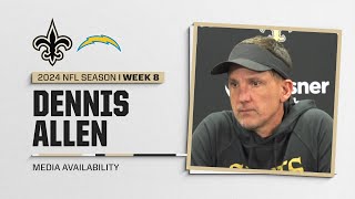 Dennis Allen on Derek Carr Chargers run game  New Orleans Saints [upl. by Suixela773]