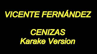 Vicente Fernandez  Cenizas Karaoke Lyrics NUEVO [upl. by Iur740]