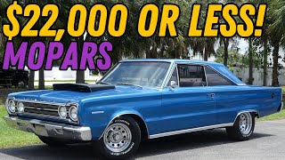 Affordable Mopar Prices Classic Cars for Sale 22500 or Less [upl. by Nniuq]