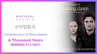 신부입장곡 Christina perri X Steve Kazee  A Thousand Years 트와일라잇 Pt 2 OST AR  MR 편집 ver  음원 편집 [upl. by Aubyn905]