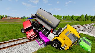 TRANSPORTING PIXAR CARS amp FRUITS WITH COLORED amp JOHN DEERE vs CLAAS vs TRACTORS  BeamNGdrive [upl. by Ailama]