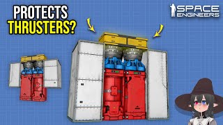 Ship Thruster Cover Versus Stray Bullets Tested Space Engineers [upl. by Gavan]