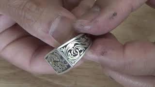 Engraving a Sterling Silver Signet Ring [upl. by Garald]