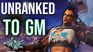 UNRANKED TO GM JUNKERQUEEN  GENJI DUO  PLAT TO MASTERS  PART 1 [upl. by Einnol]