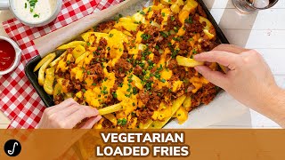 Ultimate Vegetarian Loaded Fries QUICK AND EASY [upl. by Fairley]