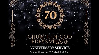 Church of God Edeys Village 70th Anniversary Service [upl. by Godbeare]