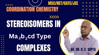 Stereoisomers in Ma2b2cd complexes I Coordination chemistry  MScNET JEE mains  Dr H C Gupta [upl. by Eecyak]