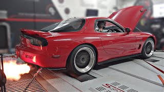 2JZ Swapped Mazda RX7 feat 2Step Launch Control by VAMA  Dyno Pulls Accelerations Burnout [upl. by Elatia883]