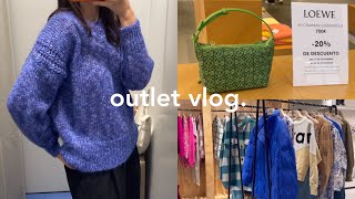 vlog  アウトレットでお買い物👜🇪🇸  LOEWE半額•海外ブランドetc…  会社員の休日vlog👩🏻‍💼☁️ [upl. by Ifill844]