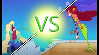 Zig and Sharko Gangsters Paradise vs Immigrant Song Scream Battle [upl. by Xer]