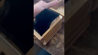 Hand made trading card box made from recycled wood shorts [upl. by Zeuqirdor]