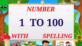 1 to 100 Number 1 to 100 Spelling Preschool 1 to 100 Spelling video song Special English1to 100 [upl. by Enomed]