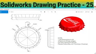 Solidworks Surface Tutorial  Coacacola Cap Design in Solidworks [upl. by Nered184]