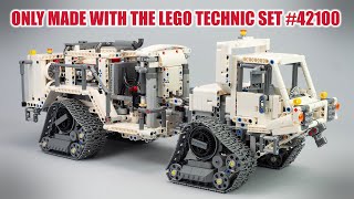 I created a Vibroseis Tracked Vehicle out of the LEGO 42100 Liebherr R 9800 [upl. by Aitselec]