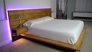 DIY Platform Bed With Floating Night Stands Plans Available [upl. by Eniarda260]