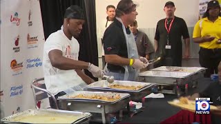 Miami Heat distribute 600 Thanksgiving baskets for South Florida community at local event [upl. by Esiom69]