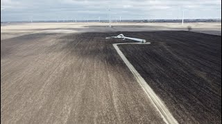 Drone captures Paxton wind turbine after collapse [upl. by Nwahsad]