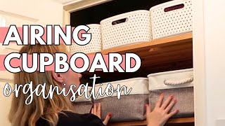 AIRING CUPBOARD ORGANISATION  ORGANIZE amp DECLUTTER WITH ME [upl. by Davon]