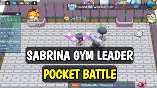 SABRINA GYM LEADER QUEST IN POCKET BATTLE HOW TO DEFEAT SABRINA GYM LEADER IN POCKET BATTLE [upl. by Arissa]