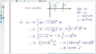 Analysis Aufg 1542 Volumen und Mantelfläche eines Rotationskörpers [upl. by Abad]