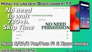 Bootloader unlocking method for Redmi 66A6proPoco F1 etc 2018 720h waiting time Setp by step [upl. by Erastes571]