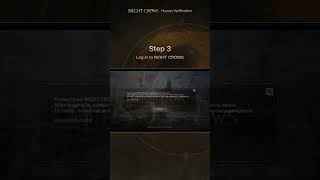 Verifying Your Account for NIGHT CROWS nightcrows mmorpg humanverification [upl. by Hcurob607]