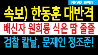 속보 한동훈 대반격이 시작됐다 원희룡 네거티브 부메랑 뚝배기 깨진다  검찰 조국·임종석 직접수사 초읽기 문재인 패닉 이러다가 줄초상 벌벌 [upl. by Ciro]