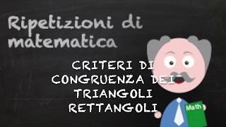 Criteri di congruenza dei triangoli rettangoli [upl. by Dixil468]