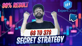 Expert Option 6 to 37 Profit  1 Minute Trading Strategy [upl. by Eimile611]