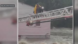 Firefighters rescued nearly 20 from flooded restaurant in Oxford [upl. by Ardnal]