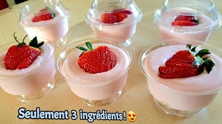 Recette de Mousses à la Fraise 🍓🍓très facile à réaliser [upl. by Anaitat]