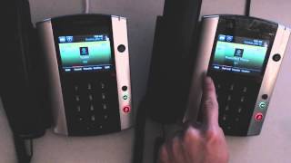 Polycom VVX500  How to Transfer Calls  Attended and Unattended Transfer [upl. by Nyrahs]