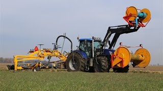 New Holland Blue Power in shit  Slurry injecting 2015  Umbilical injector  Sleepslangen [upl. by Aramit448]