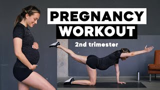 30 Min Schwangerschaft Workout  2 Trimester  Bodyweight Exercises  Prenatal Ganzkörper Training [upl. by Alyek]