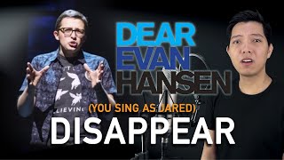 Disappear Sing as Jared Only  Karaoke  Dear Evan Hansen [upl. by Kcam]