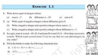 Integers  Chapter 1  Maths Class 7th  NCERT New Syllabus 2024 Ex 11  CBSE [upl. by Pernas569]