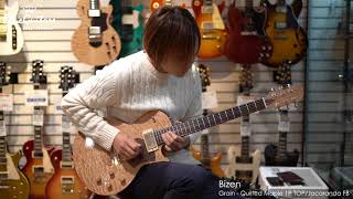 Blue Guitars  Bizen  Grain  Quilted Maple 1P TOPJacaranda FBColorNatural [upl. by Libbna499]