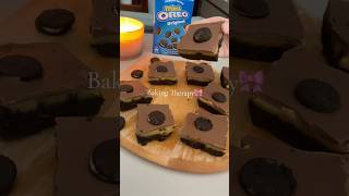 Oreo Caramel Slice🤍viralvideo foryou aesthetic baking [upl. by Neveda307]