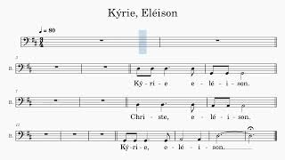 Kyrie Eleison Bass Part  Mass of Spirit and Grace [upl. by Fatsug]